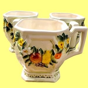 3 Vintage Lefton Tea Cups